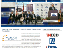 Tablet Screenshot of andersoncountyeda.com